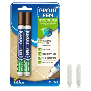 Grout Pen Brown Tile Paint Marker: Waterproof Tile Grout Colorant w/ Extra Tips