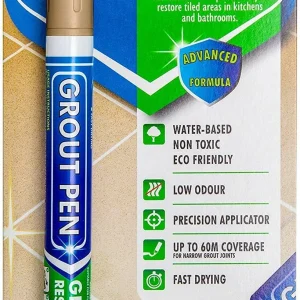 Grout Pen Beige Tile Paint Marker: Waterproof Tile Grout Colorant and Sealer Pen
